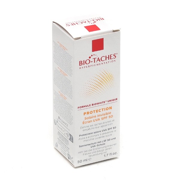 Bio-taches crème solaire invisible SPF 50