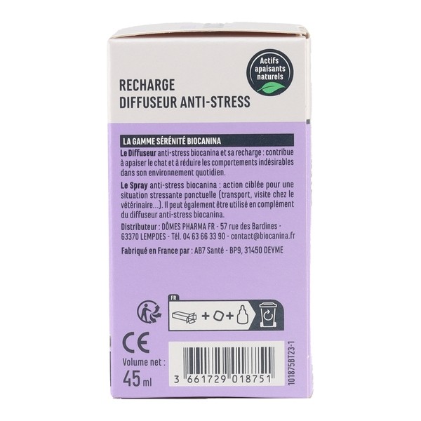 Biocanina Sérénité recharge pour diffuseur anti stress Chat