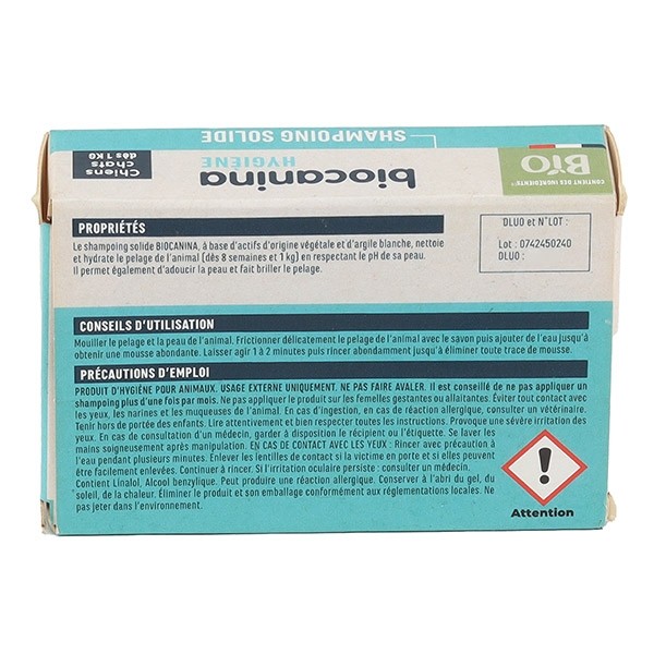 Biocanina shampoing solide Chien et chat