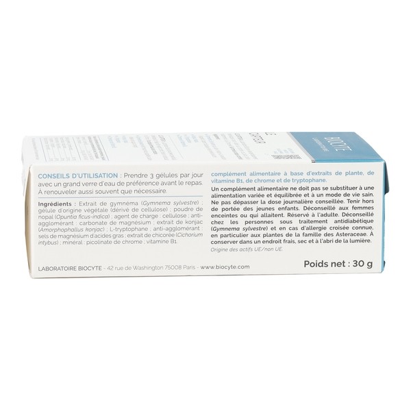 Biocyte Le capteur Réducteur d'appétit gélules