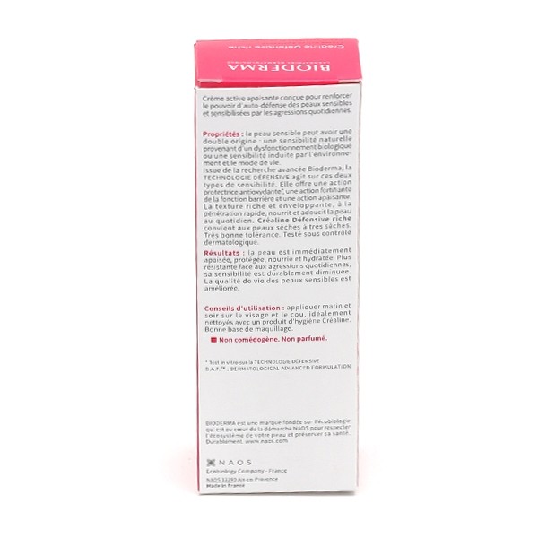 Bioderma Créaline Défensive Riche Crème Active Apaisante