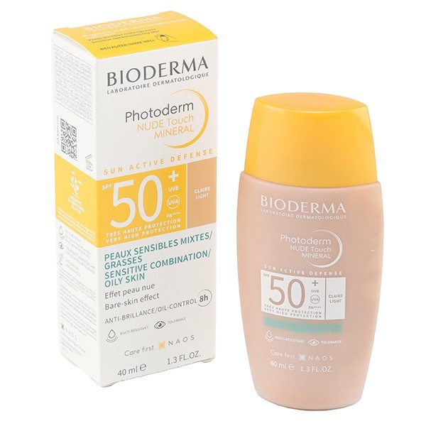 Bioderma Photoderm Nude Touch Mineral fluide solaire teinté SPF 50+
