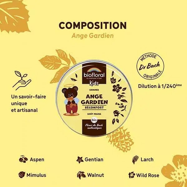 Biofloral Fleurs de Bach Enfant gummies Ange gardien bio