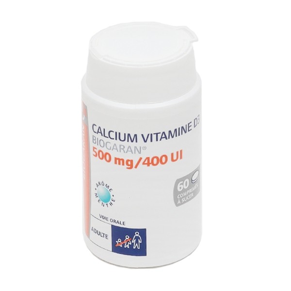 Calcium Vitamine D3 Biogaran à sucer