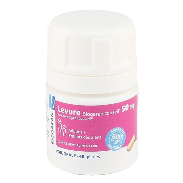 Levure 50 mg gélules Biogaran