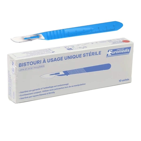 Euromedis bistouri à usage unique 10 unités