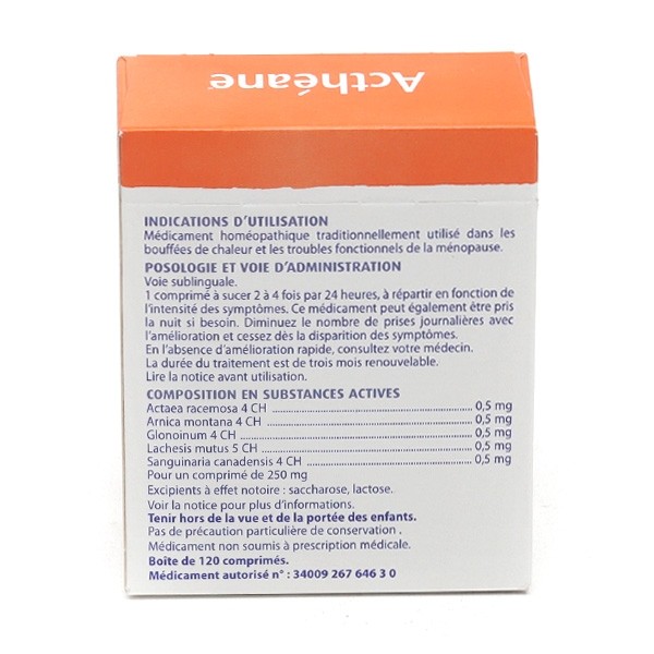 Acthéane comprimé Bouffées de chaleur