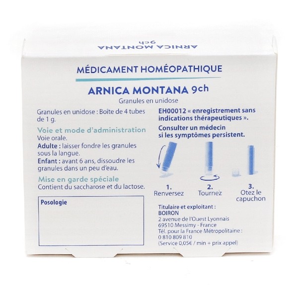 Arnica montana 9CH 4 doses uniques