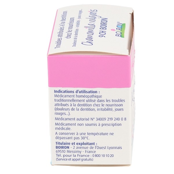 Chamomilla vulgaris 9 CH suppositoire Boiron