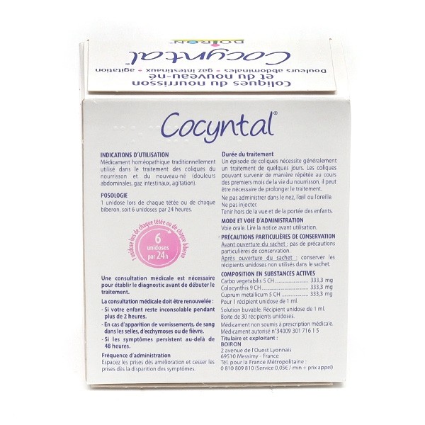 Cocyntal solution buvable unidoses