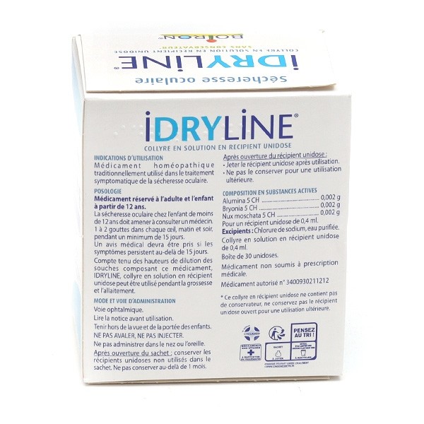 Idryline Collyre unidose Boiron