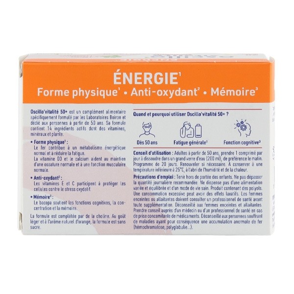 Oscillo Vitalité 50+ comprimés