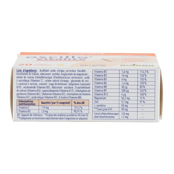 Oscillo vitalité comprimés effervescents