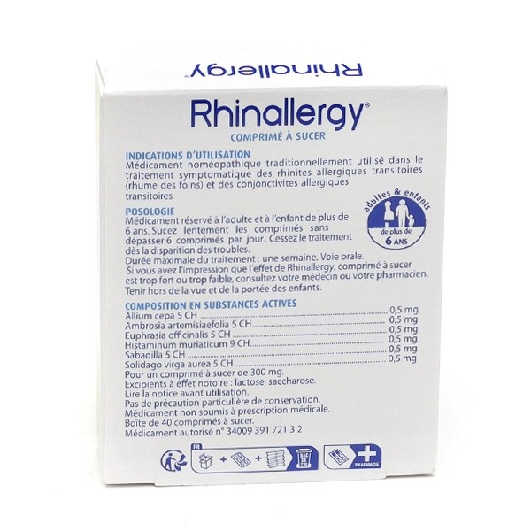 Rhinallergy Boiron comprimé à sucer