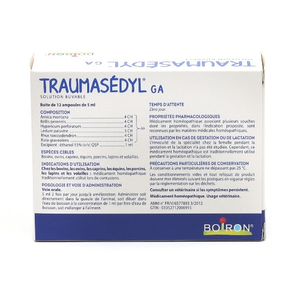 Traumasédyl GA ampoules buvables