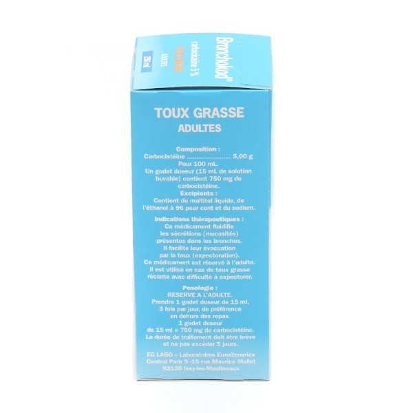 Bronchokod sans sucre adultes sirop