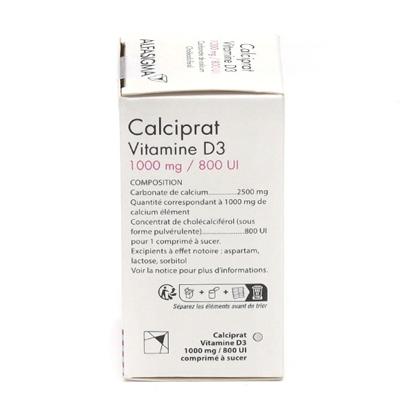 Calciprat Vitamine D3 1000 mg/800 UI comprimés à sucer