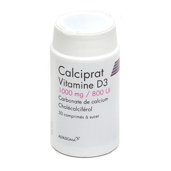 Calciprat Vitamine D3 1000 mg/800 UI comprimés à sucer