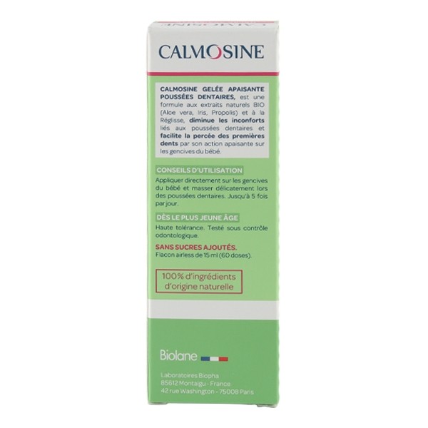 Calmosine Gelée apaisante poussées dentaires bio