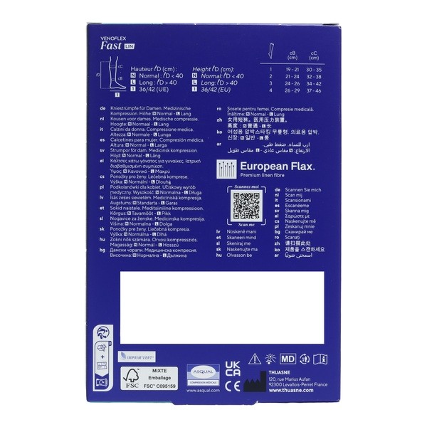 Venoflex Fast Lin Chaussettes de Contention Femme classe 2