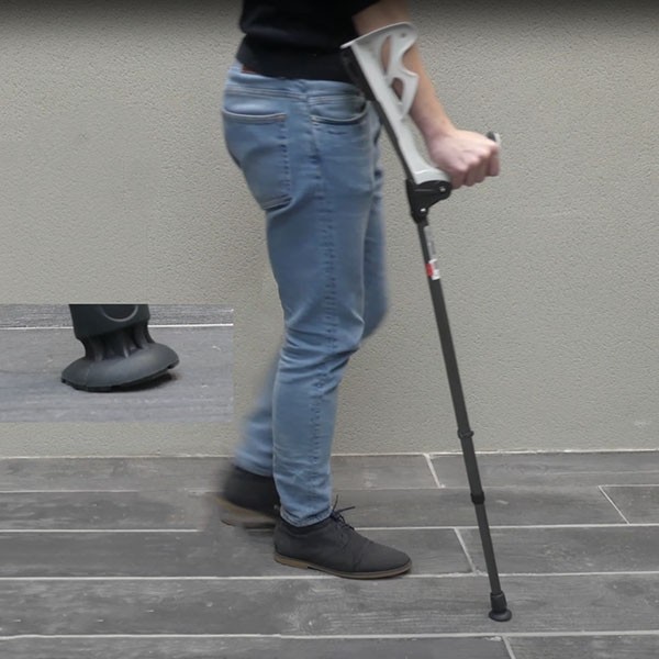 Embout articulé pour canne anglaise 19 mm