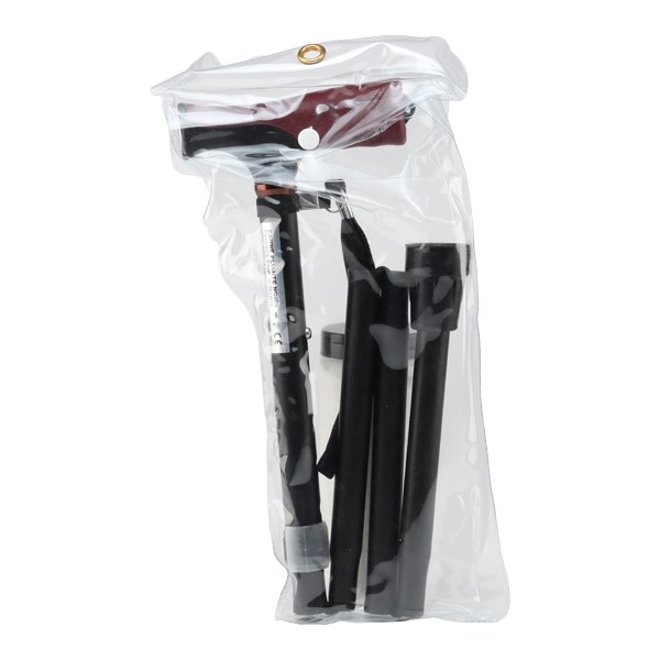 Canne pliante noire en aluminium