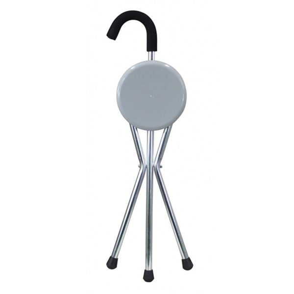 Canne siège trépied aluminium