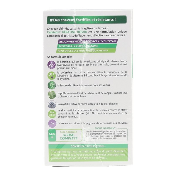 Capileov Kératine Repair Cheveux et ongles comprimés