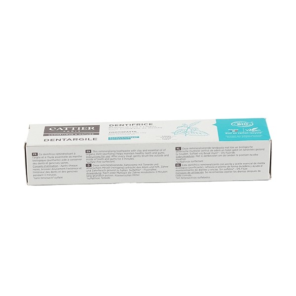 Cattier Dentargile dentifrice Menthe bio