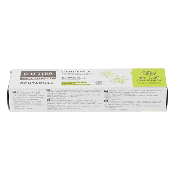 Cattier Dentargile dentifrice bio à l'anis