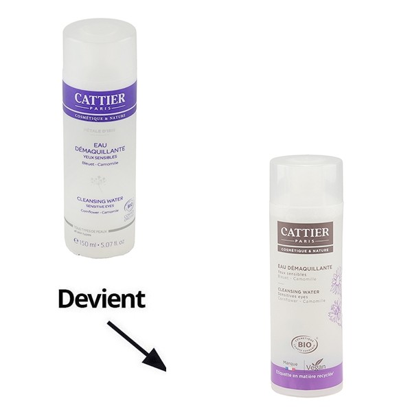 Cattier Eau démaquillante yeux sensibles Bio