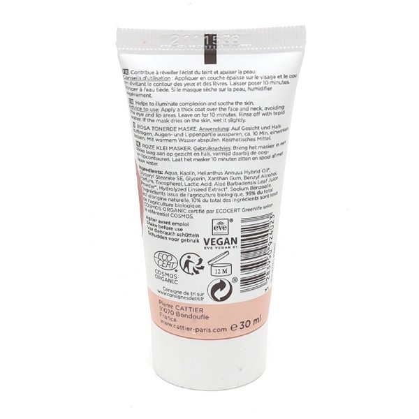 Cattier masque argile rose Bio
