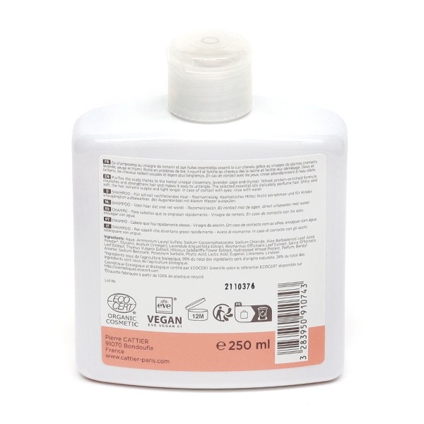Cattier Shampooing Vinaigre de Romarin