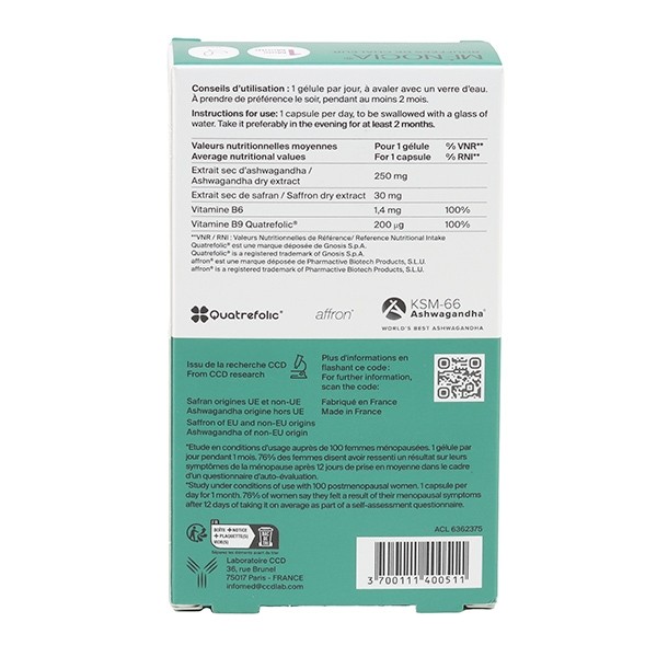 Ménocia Bouffées de chaleur Ménopause & Périménopause gélules