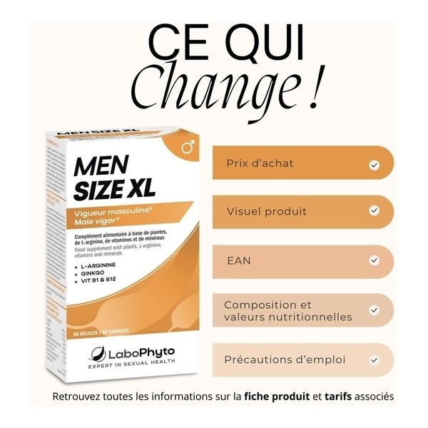 Men Size XL gélules