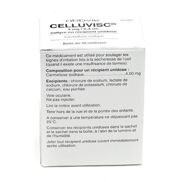 Celluvisc collyre unidose yeux secs