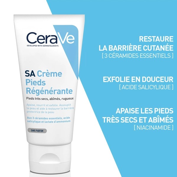 CeraVe crème pieds régénérante SA