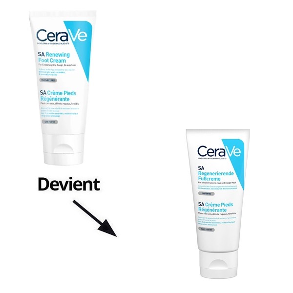 CeraVe crème pieds régénérante SA