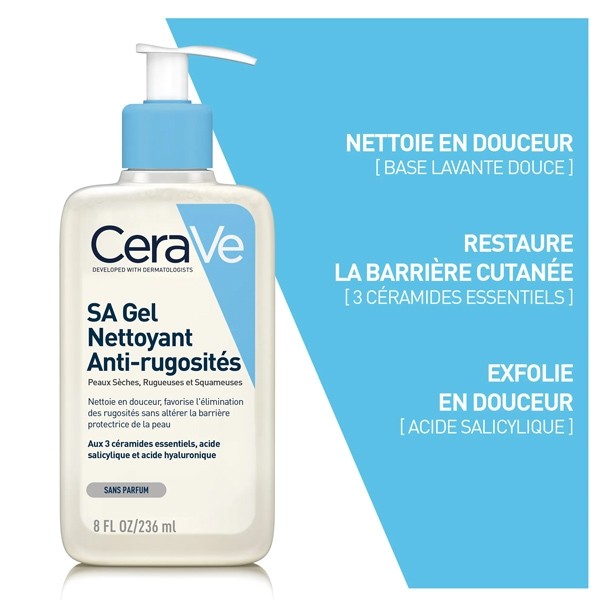 CeraVe SA Gel nettoyant anti-rugosités