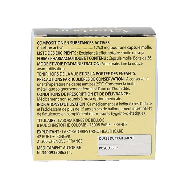 Charbon de Belloc capsule Ballonnement