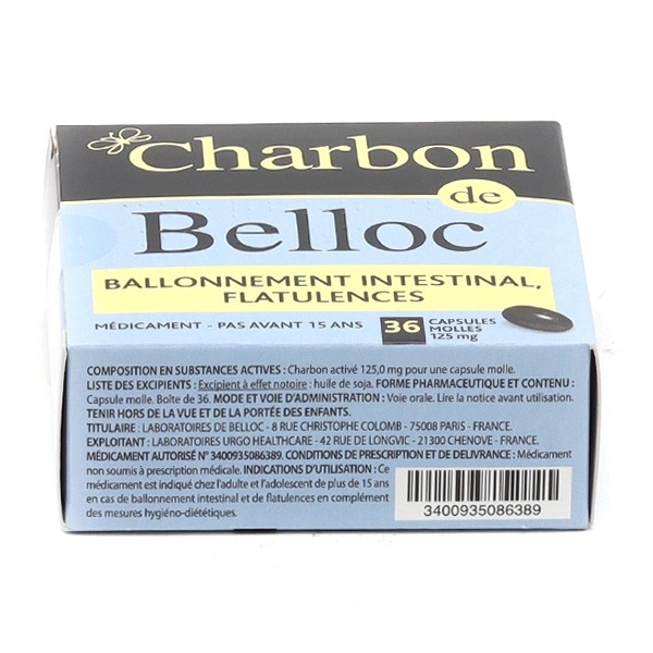 Charbon de Belloc capsule Ballonnement