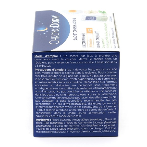 Chronodorm tisane Mélatonine 1 mg sachets