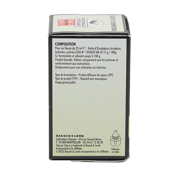 Cinq sur Cinq recharge liquide pour diffuseur Citriodora