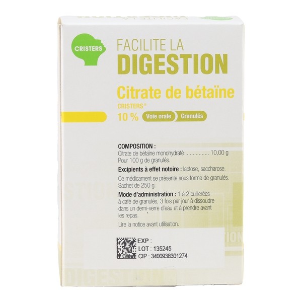 Citrate de bétaïne 10% Cristers