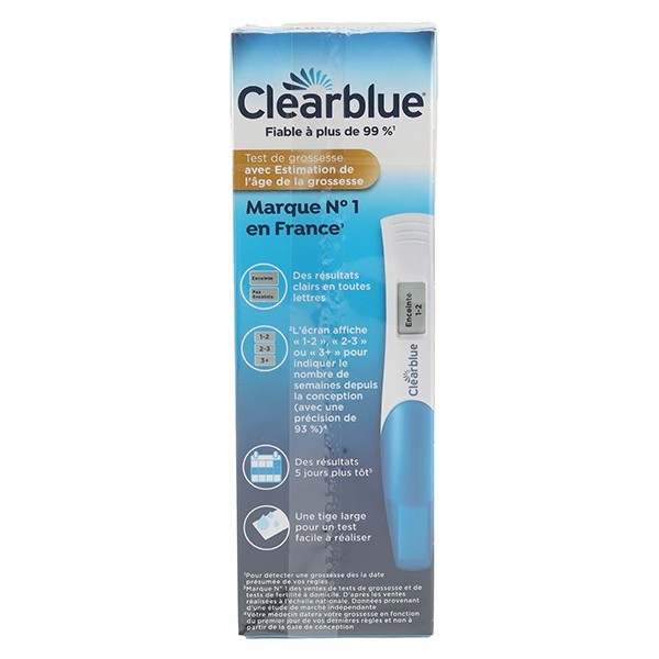 Clearblue test de grossesse avec estimation de la date de conception