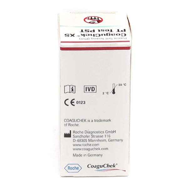 Coaguchek XS PT test PST bandelettes