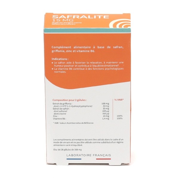 Codifra Safralite 15 mg gélules