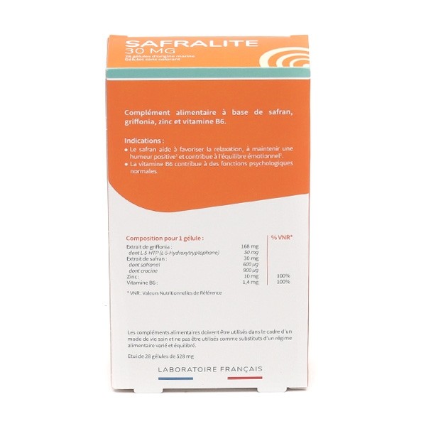 Codifra Safralite 30 mg gélules
