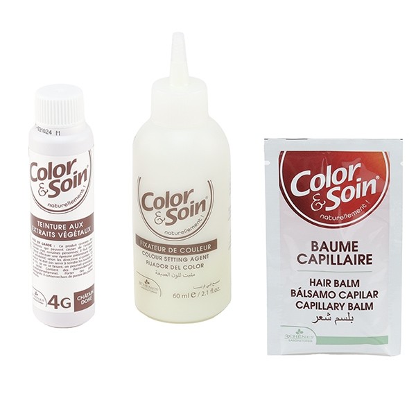 Les 3 chênes Color et Soin coloration permanente châtain doré 4G