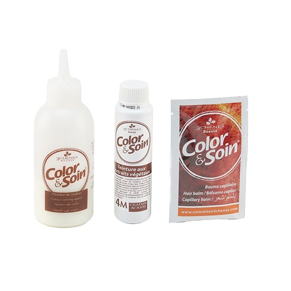 Les 3 Chênes Color et Soin coloration permanente châtain acajou 4M
